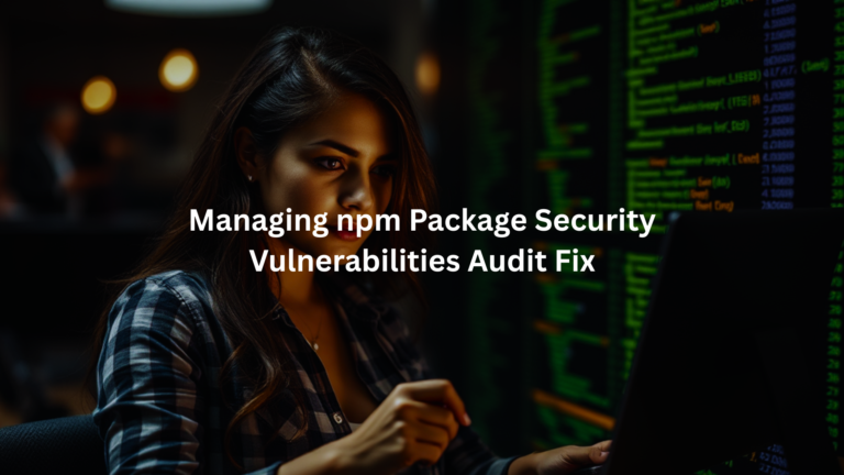 managing npm package security vulnerabilities audit fix