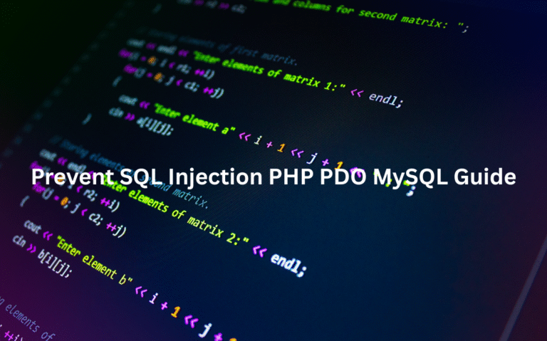 prevent sql injection