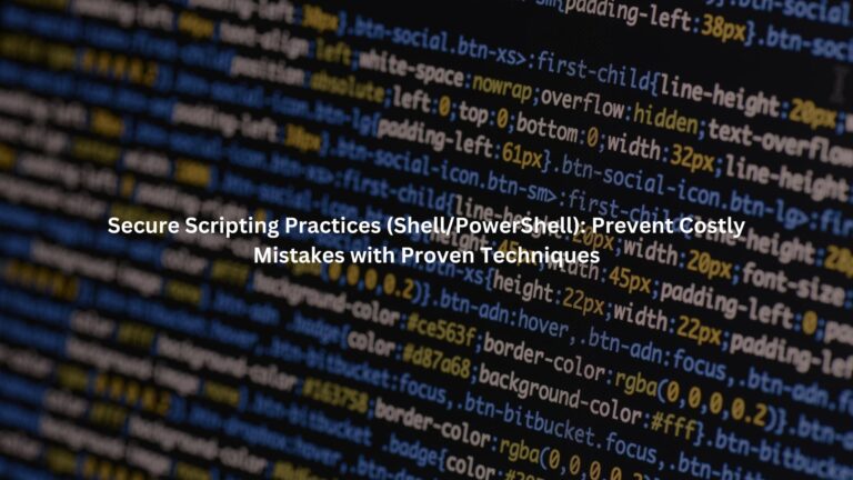 Secure Scripting Practices (Shell/PowerShell)