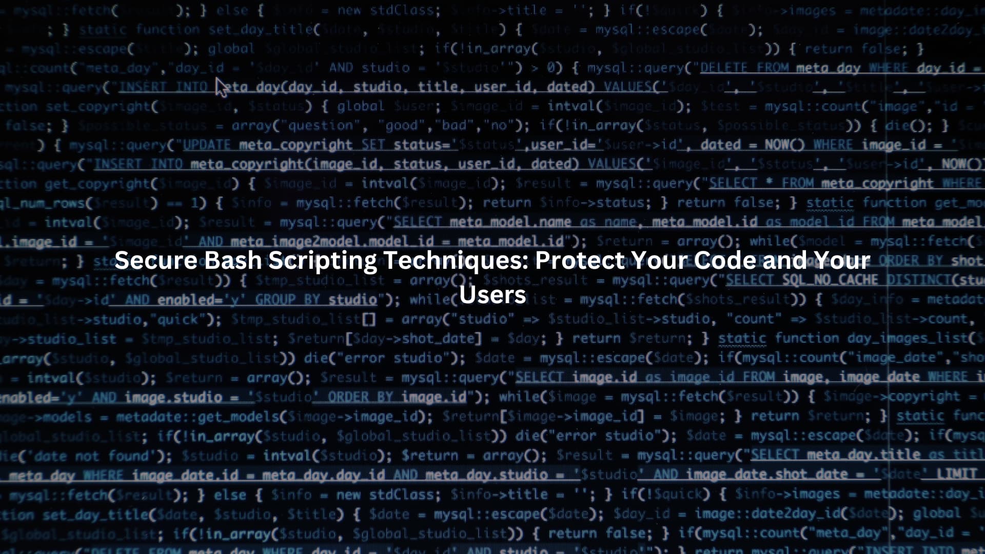 secure bash scripting techniques tips best practices