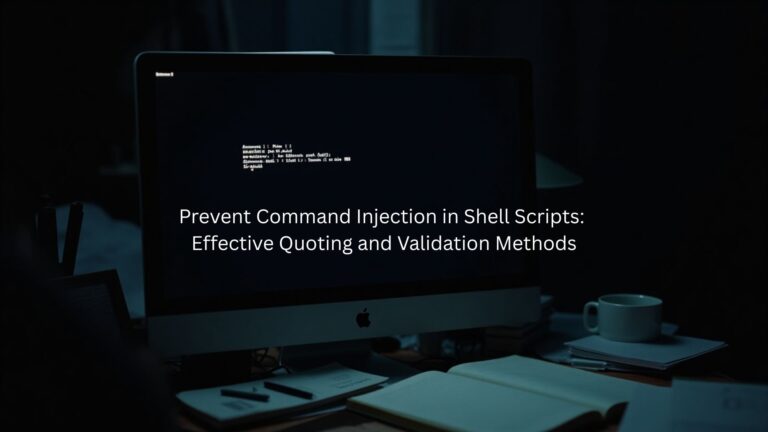 Prevent Command Shell Script Injection Fix: Validation Quoting Methods