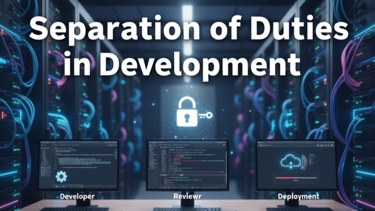 Secure Coding Practices: A conceptual image emphasizing the need for robust security measures in the development process, using a shield and lock icons.