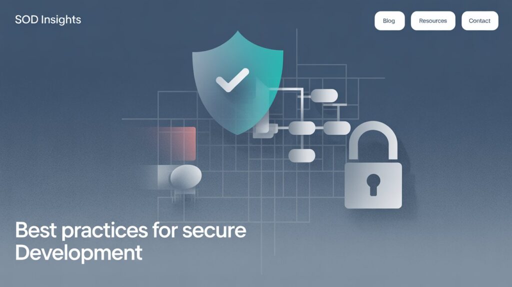 Secure Development Workflow: An abstract diagram illustrating the interconnected components and processes involved in maintaining secure software development practices.