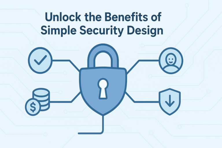 Uncomplicated security design delivers convenience and safeguards according to the image.