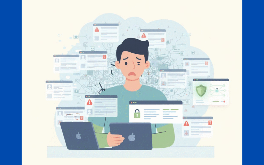 Overwhelmed by the barrage of security alerts and tools, struggling to maintain control.