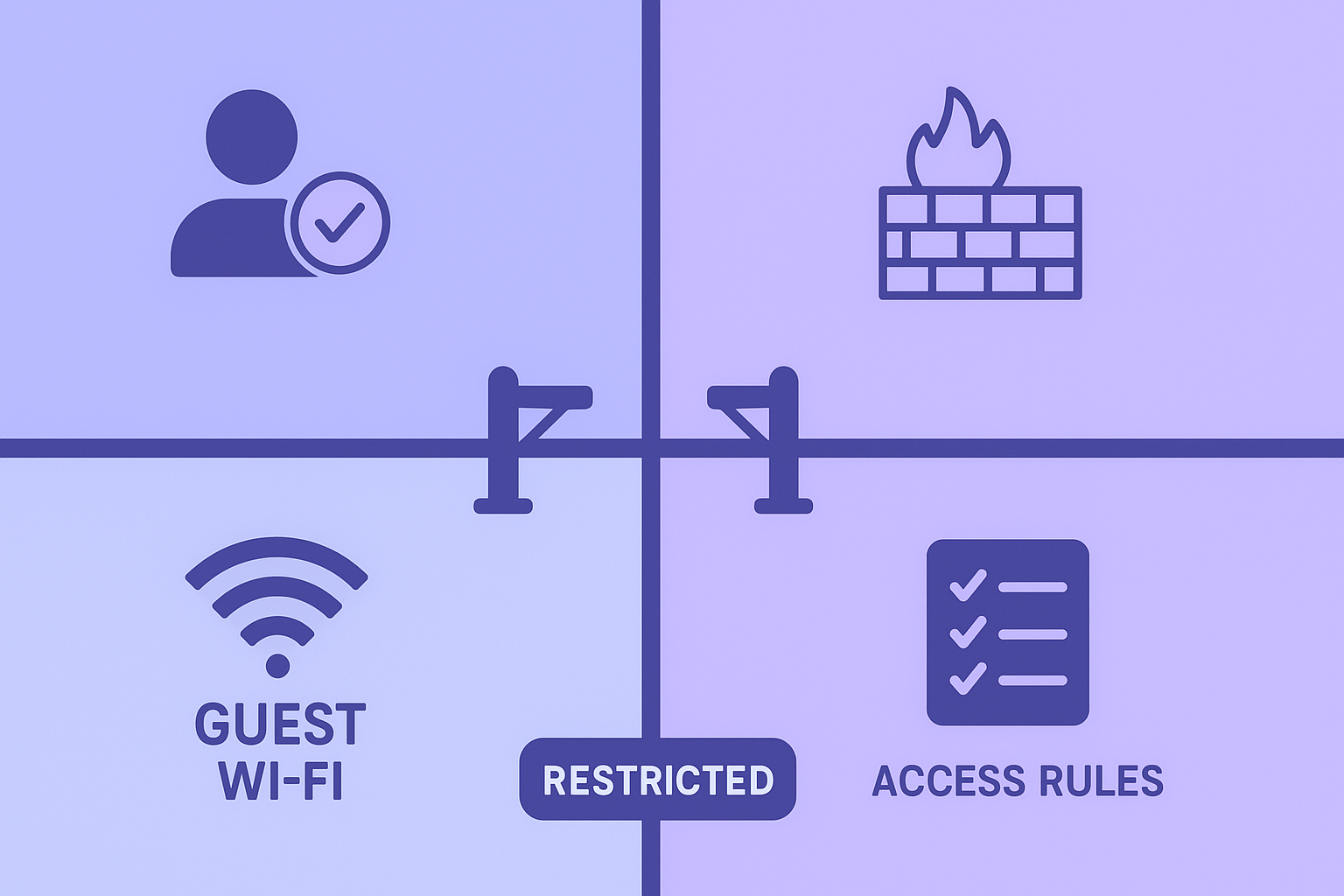 Establishing secure zones with restricted access and defined usage policies to protect network integrity.