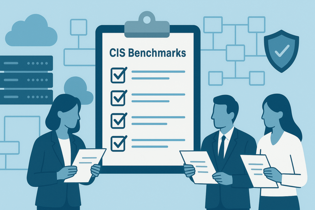 Business leaders collaborate to assess CIS benchmarks, optimizing security protocols and streamlining operations.