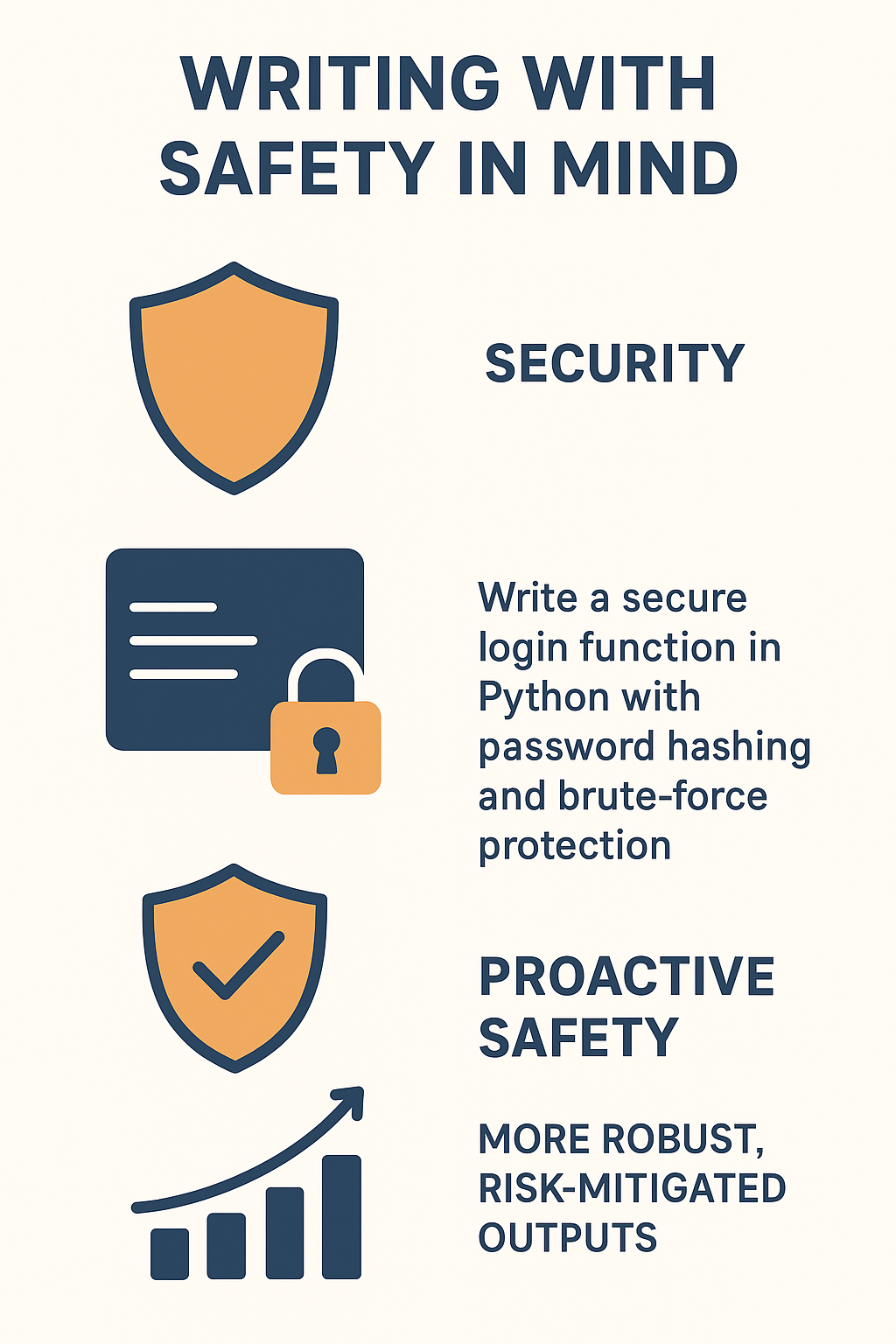 Writing with security in mind: A beginner's guide to natural language prompts for a secure login function in Python.