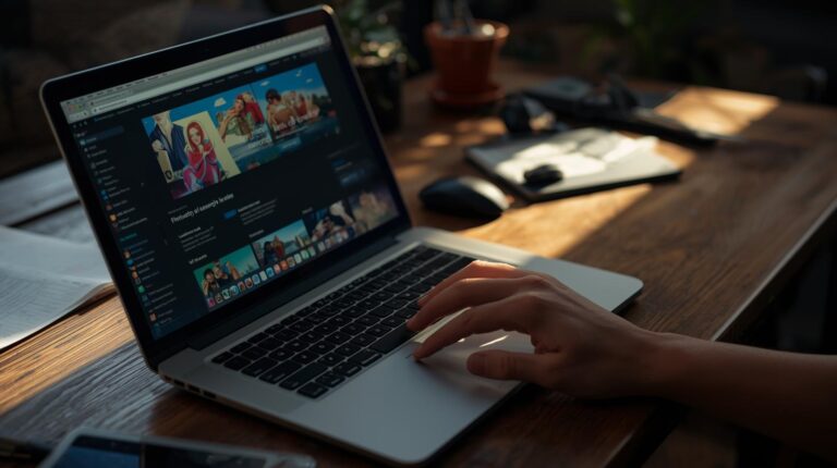 User working on laptop learning why iterative prompting yields better results for AI interactions at desk