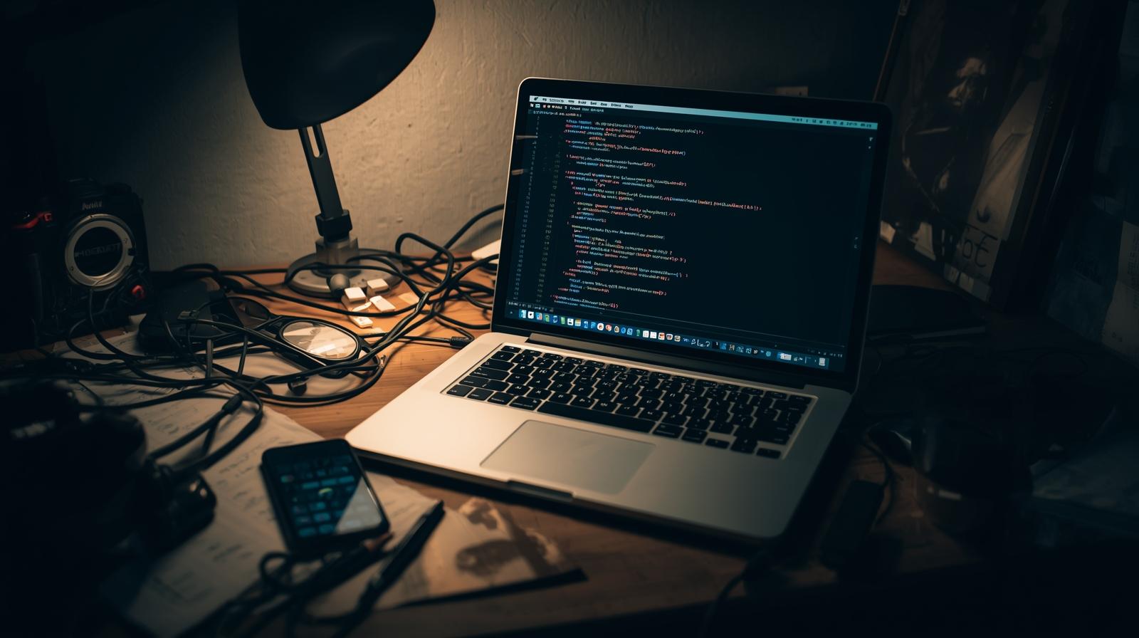 Developer workspace with code editor illustrating how is vibe coding different from pair programming development approach