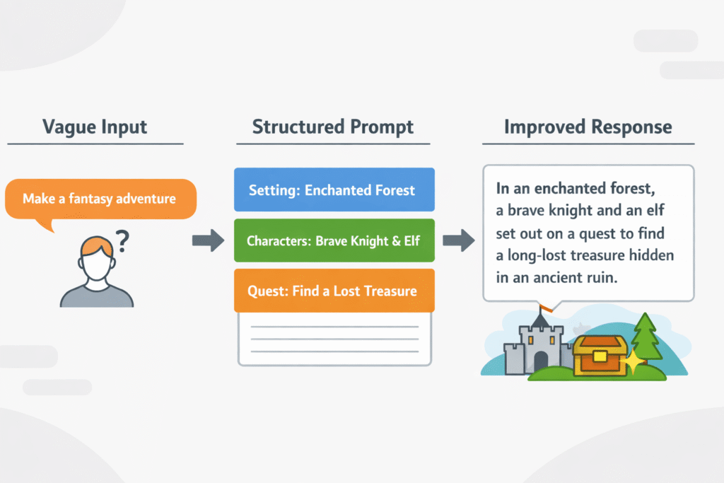 A detailed infographic titled "AI Misunderstood?" outlining three phases for better prompting: Immediate Recovery, Structural Refinement, and Proactive Prevention.