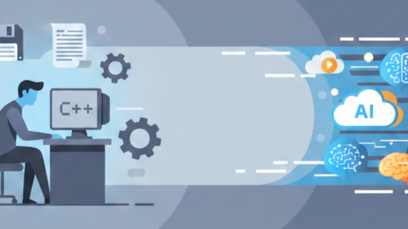 A wide visual gap between two timelines. Motion lines emphasize speed and acceleration on the modern side, while the left side feels static.