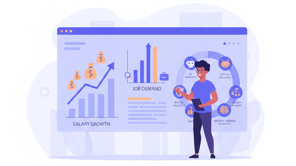 What is the career path for an AI-assisted coder illustrated with skill progression steps and automation stages