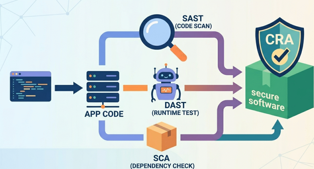 Integrating secure coding tools Cyber Resilience Act into DevOps improves efficiency, security, and audit readiness. 