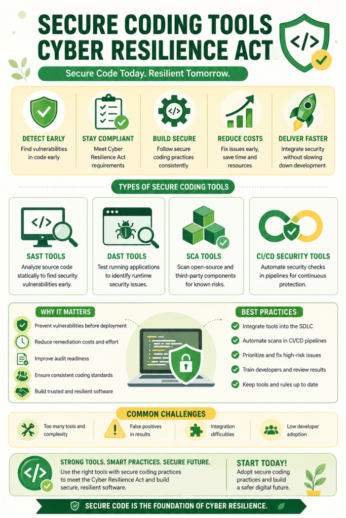 Compliance and protection with secure coding tools Cyber Resilience Act: essential for modern software projects. 