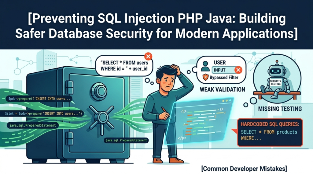 Developer errors like weak validation that hinder preventing SQL injection PHP Java in modern apps.