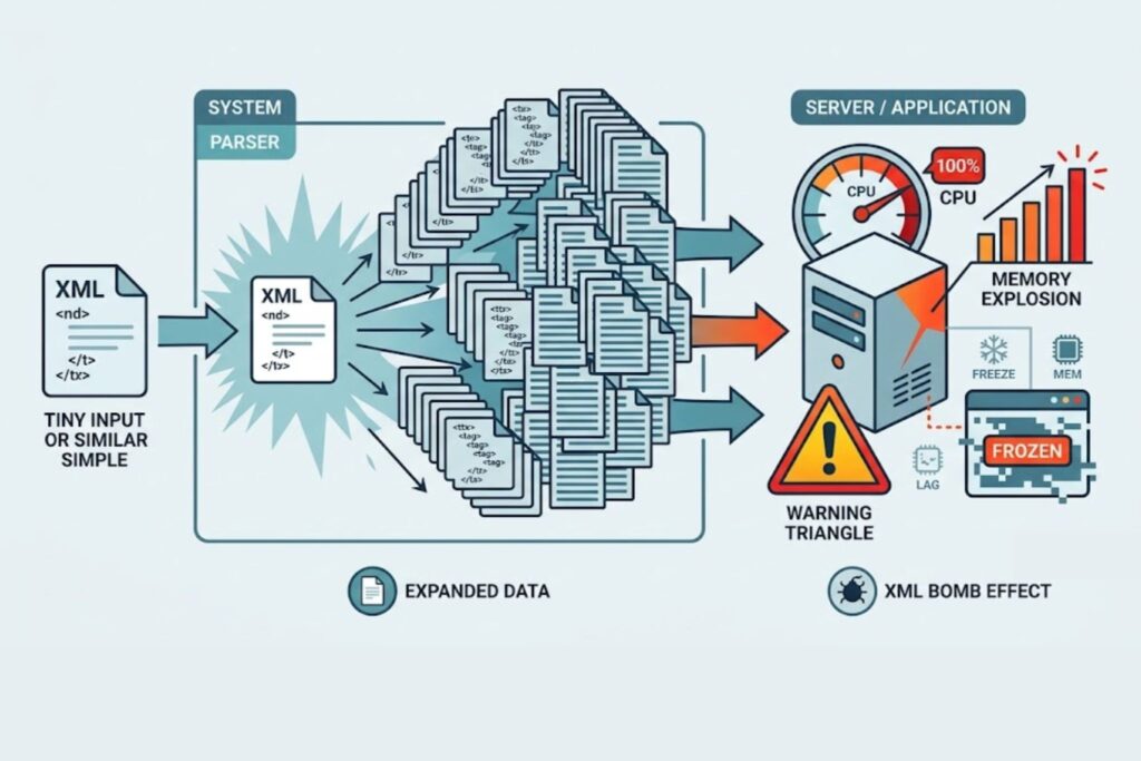 Using safer XML processing libraries prevents XML bomb attacks causing CPU spikes and server memory explosion