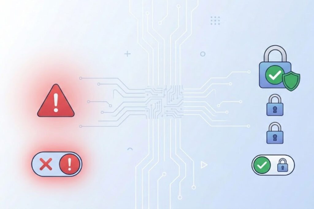 OWASP XXE prevention cheat sheet contrast between unresolved warnings and secured, validated systems