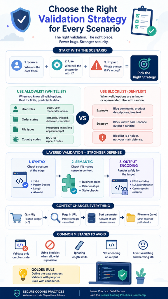 An infographic illustrating the importance of choosing right validation strategy scenario for success