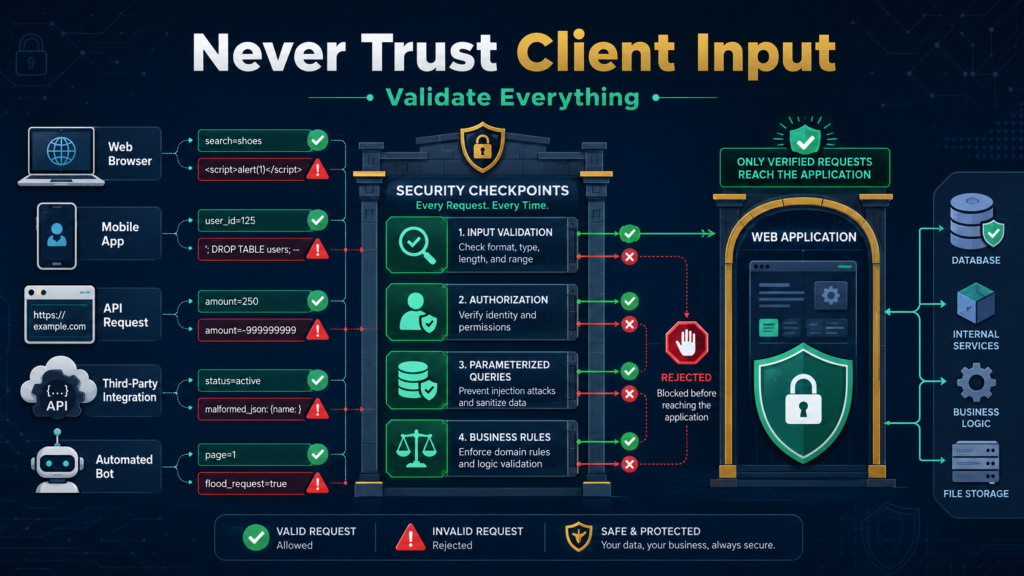 Never Trust Client Input Rule: Why It Still Matters
