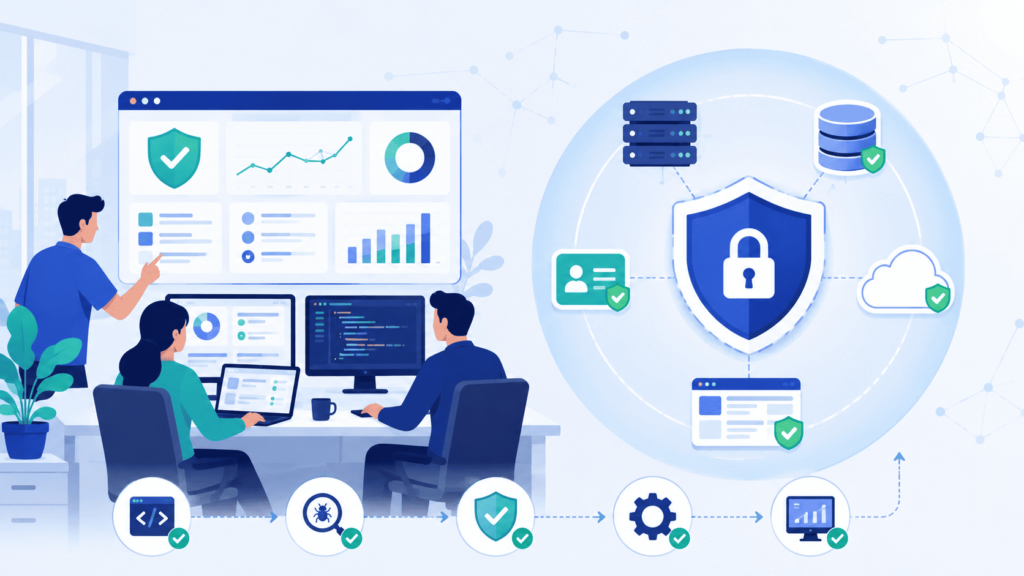 Security team monitors dashboards, reflecting what insecure deserialization vulnerability means for protecting systems.